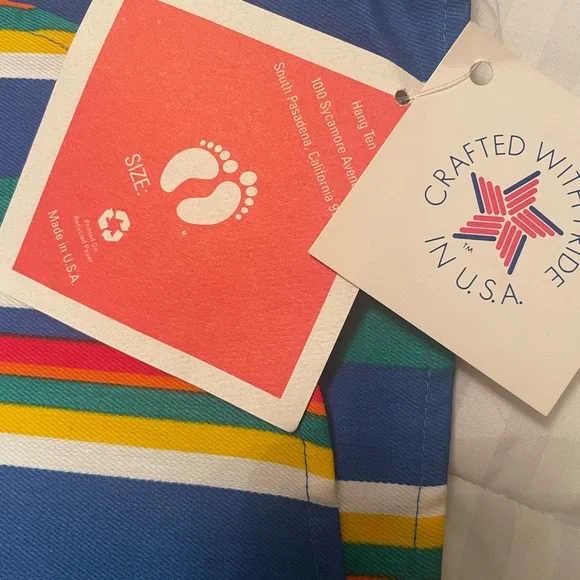 NWT Vintage Hang Ten Wrap Around Skirt  100% Cotton Made in the USA Size L - Picture 4 of 14